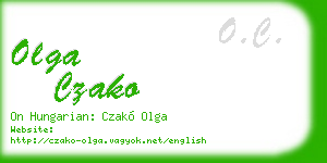 olga czako business card
