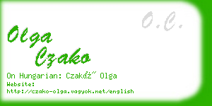 olga czako business card